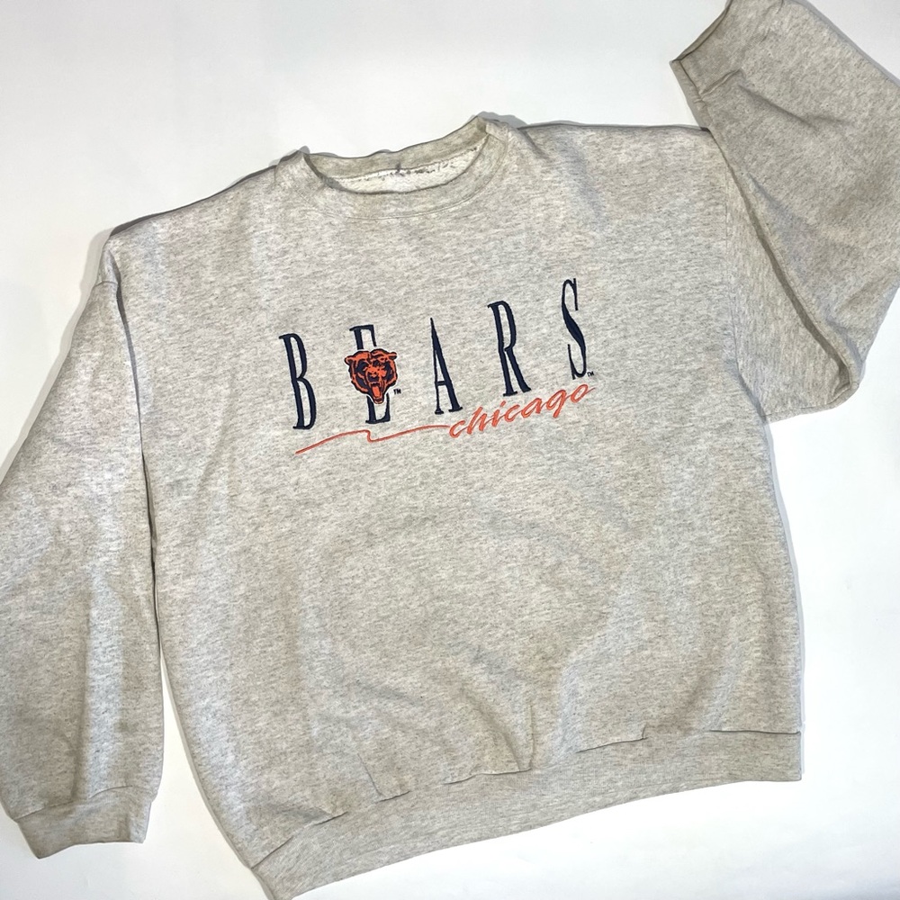 Vintage 90s Chicago Bears NFL Crewneck Sweatshirt Embroidered Logo